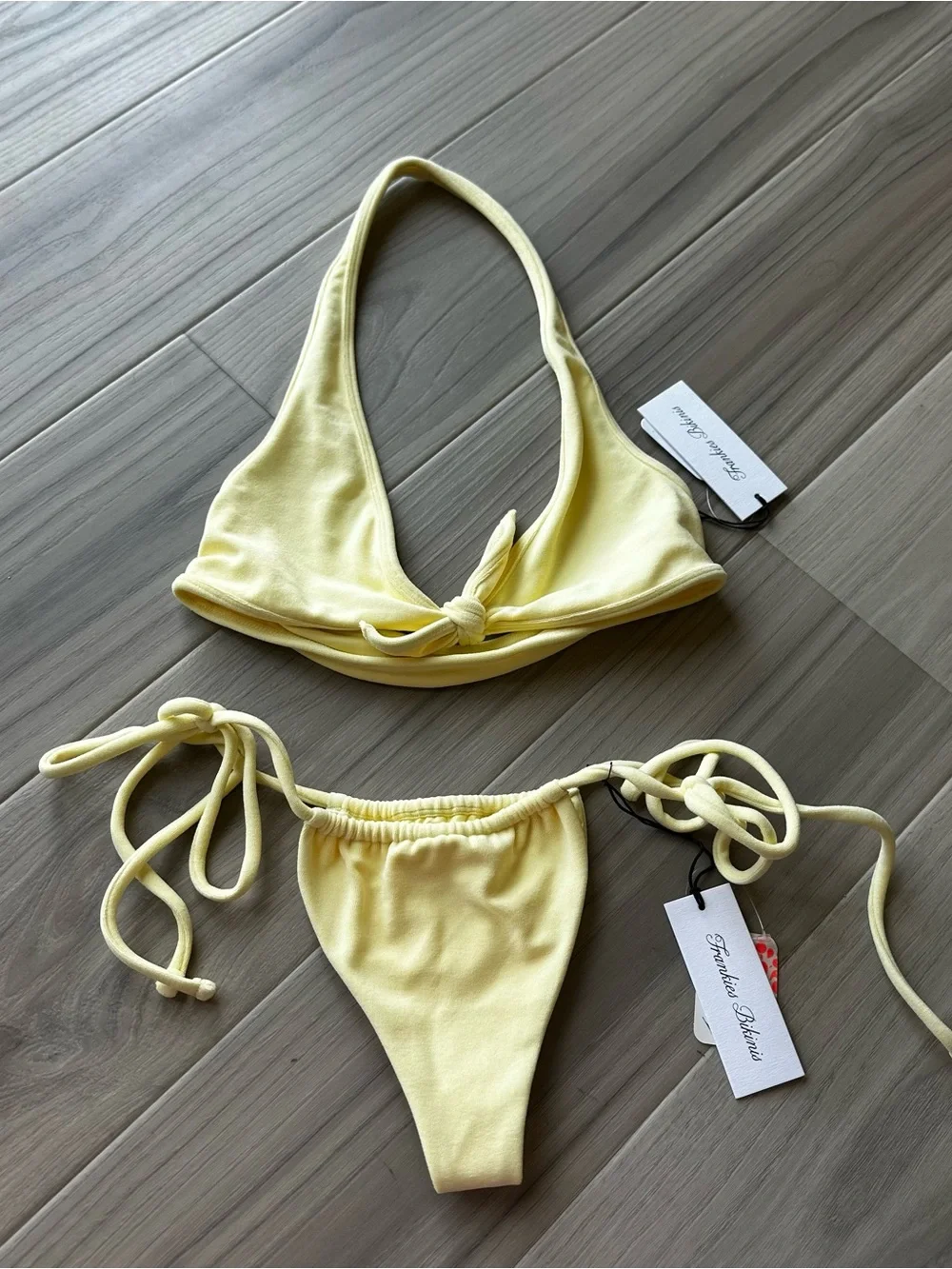 Frankie’s Bikinis Terry Bikini Set Lemon